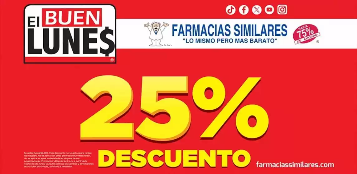 Catálogo Farmacias Similares en Tuxtla Gutiérrez | El Buen Lunes | 22/10/2024 - 31/10/2024