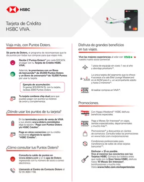 Ofertas de Bancos y Servicios | Folleto Tarjetas de Crédito Viva de HSBC | 23/10/2024 - 9/1/2025