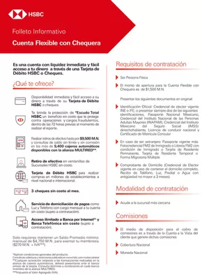 Catálogo HSBC en Tanquián de Escobedo | Cuenta Flexible con Chequera HSBC | 23/10/2024 - 30/3/2025