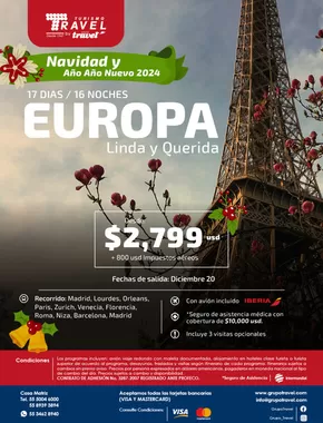 Ofertas de Viajes y Entretenimiento | Europa linda y querida - Navidad de Grupo Travel | 1/11/2024 - 20/12/2024