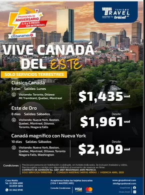 Ofertas de Viajes y Entretenimiento | Vive Canadá de Grupo Travel | 1/11/2024 - 30/4/2025