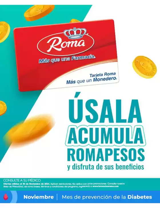 Catálogo Farmacias Roma en Cuauhtémoc (CDMX) | Ofertas de Noviembre | 5/11/2024 - 30/11/2024