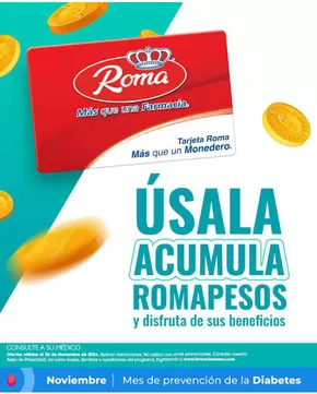 Ofertas de Farmacias y Salud en Playas de Rosarito | Ofertas de Noviembre de Farmacias Roma | 5/11/2024 - 30/11/2024