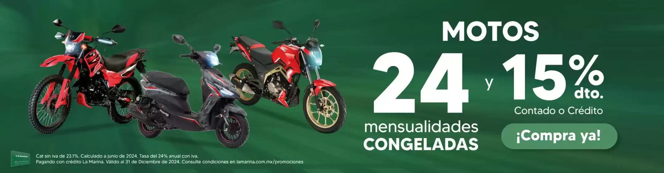 Catálogo La Marina | Hasta 15% de descuento en Motos | 7/11/2024 - 31/12/2024