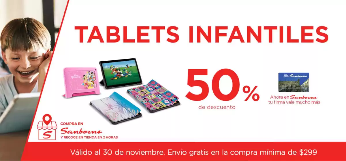 Catálogo Sanborns en Fuentes del Valle | Tablets Infantiles | 8/11/2024 - 30/11/2024