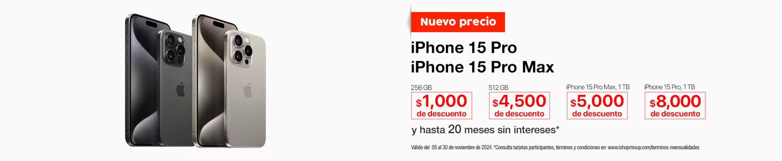 Catálogo iShop Mixup en Zapopan | Nuevo Precio - iPhone 15 | 13/11/2024 - 30/11/2024