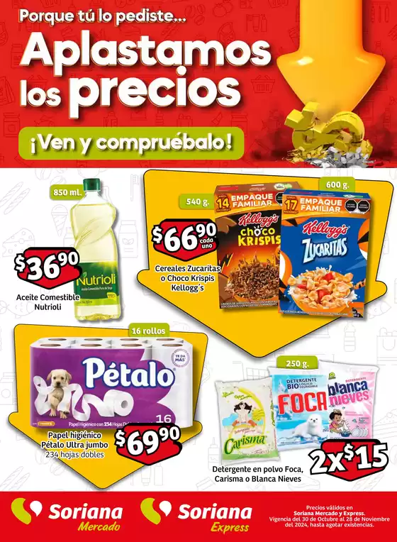 Catálogo Soriana Mercado en Ciudad de México | Aplastamos los precios Mercado | 13/11/2024 - 28/11/2024