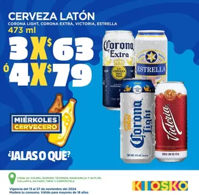 Catálogo Kiosko en Córdoba (Veracruz) | Miérkoles Cervecero | 14/11/2024 - 27/11/2024