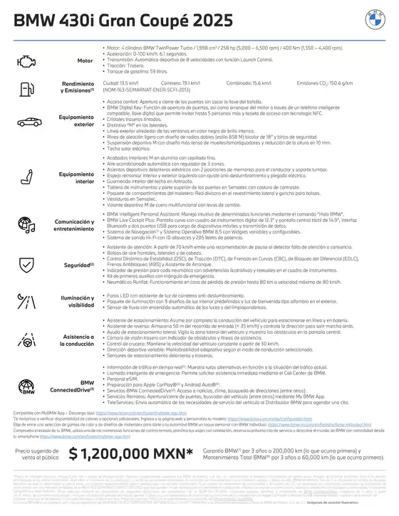Catálogo BMW en Torreón | BMW Serie 4 Gran Coupé 2025 | 18/11/2024 - 17/11/2025
