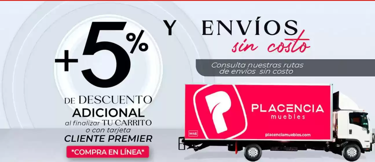 Catálogo Muebles Placencia en Guadalajara | 5% de descuento adicional | 19/11/2024 - 30/11/2024