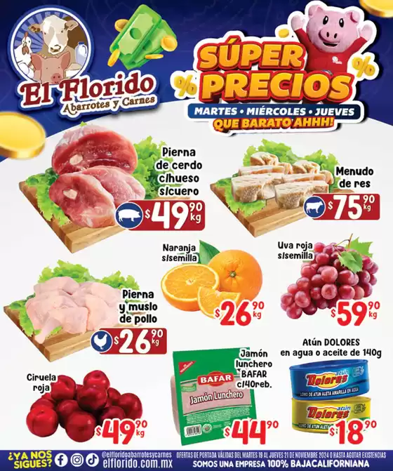 Catálogo El Florido en Mexicali | Ofertas principales para ahorradores | 20/11/2024 - 21/11/2024