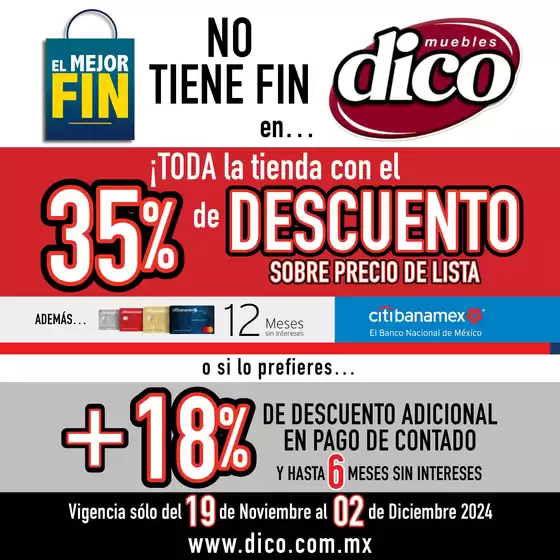 Catálogo Muebles Dico en Ensenada (Baja California) | Muebles Dico - Mejor Fin no tiene Fin | 20/11/2024 - 2/12/2024