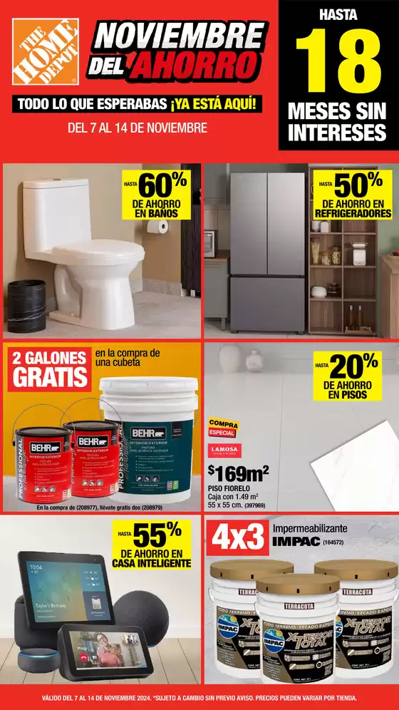 Catálogo The Home Depot | Noviembre del Ahorro | 20/11/2024 - 27/11/2024