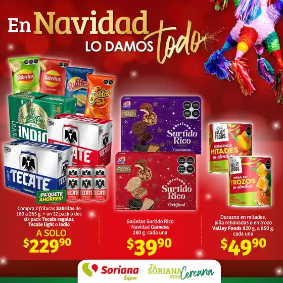 Catálogo Soriana Súper en Cancún | En la navidad lo damos todo Súper | 21/11/2024 - 28/11/2024