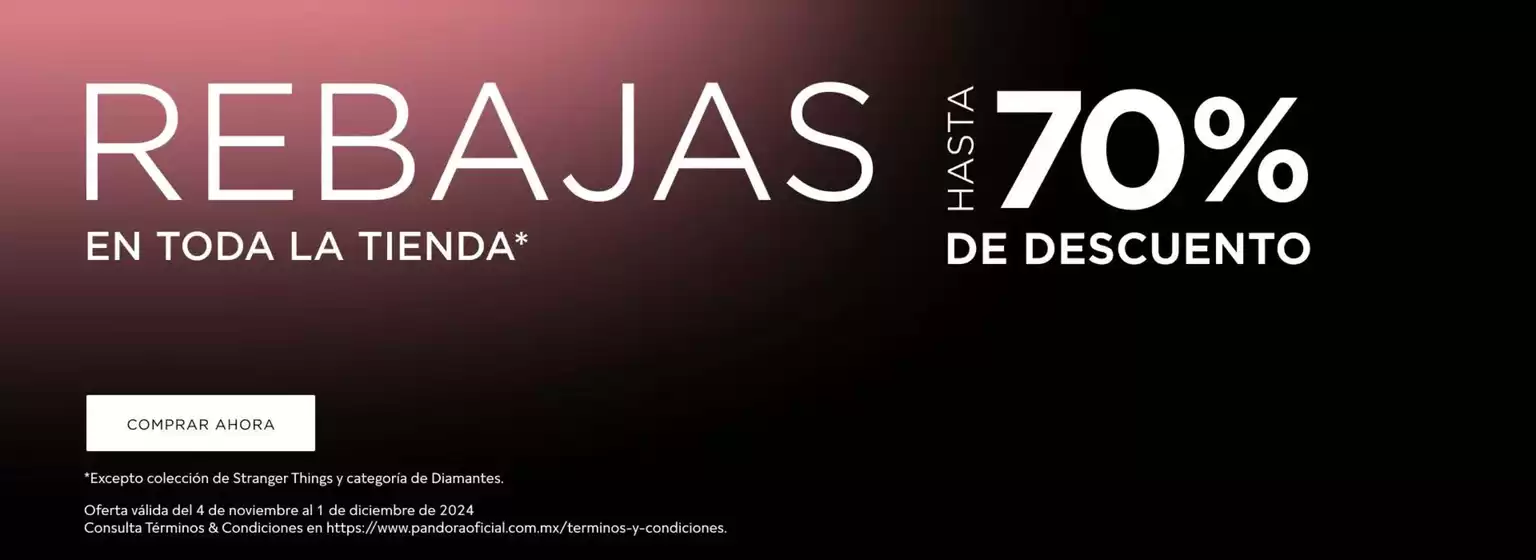 Catálogo Pandora en Morelia | Hasta 70% de descuento | 21/11/2024 - 1/12/2024