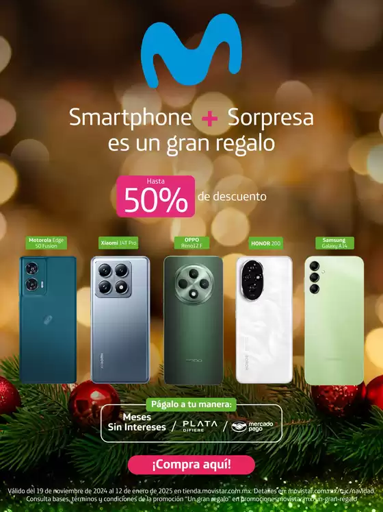 Catálogo Movistar en Cuauhtémoc (CDMX) | CON MOVISTAR SMARTPHONE +SORPRESA ES UN REGALO | 19/11/2024 - 12/1/2025