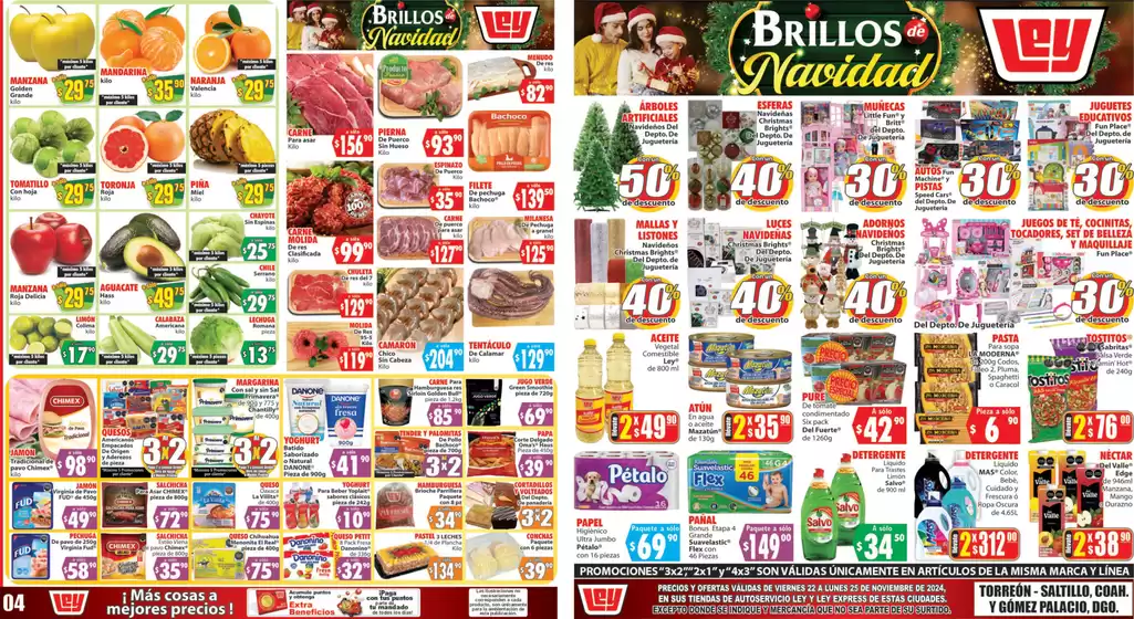 Catálogo Casa Ley en Saltillo | Brillos de Navidad | 22/11/2024 - 25/11/2024