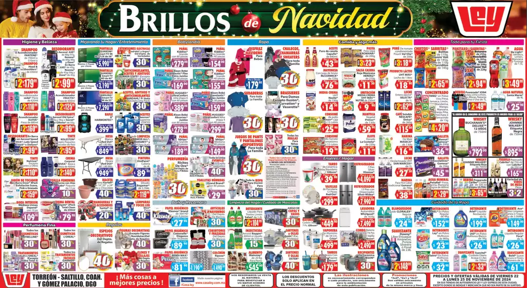 Catálogo Casa Ley en Saltillo | Brillos de Navidad | 22/11/2024 - 25/11/2024