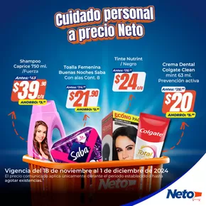 Catálogo Tiendas Neto en San Pedro Pochutla | Cuidado personal a precio Neto | 26/11/2024 - 1/12/2024