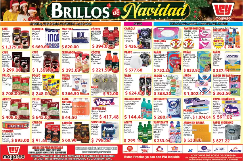 Catálogo Casa Ley en Hermosillo | Mayoreo - Brillos de Navidad | 26/11/2024 - 1/12/2024