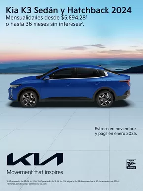 Ofertas de Marcas de Lujo en Ensenada (Baja California) | KIA K3  de Kia | 26/11/2024 - 30/11/2024