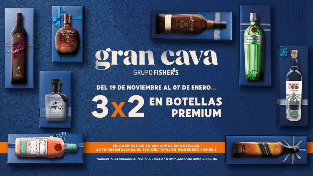 Catálogo Fisher's | 3x2 en Botellas Premium | 28/11/2024 - 7/1/2025