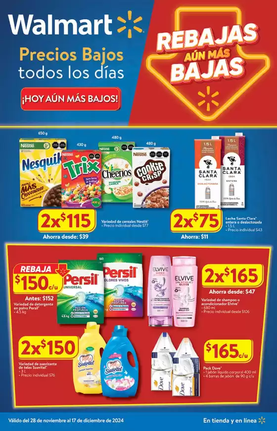 Catálogo Walmart en San Andrés Cholula | Rebajas aún más Bajas | 28/11/2024 - 17/12/2024