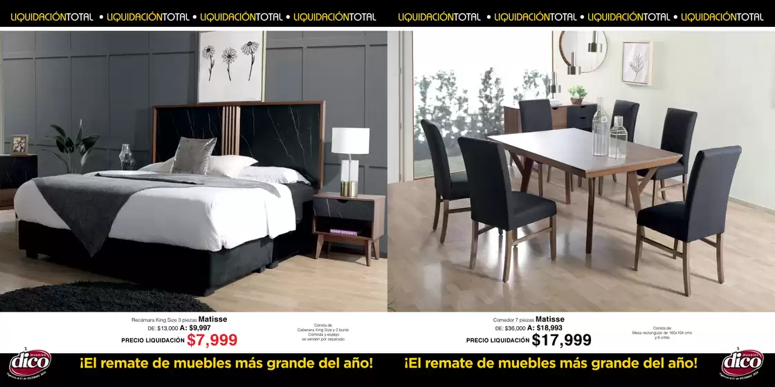 Catálogo Muebles Dico en Tijuana | Liquidacion Total | 6/12/2024 - 31/12/2024