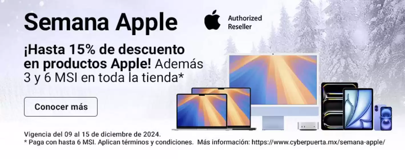 Catálogo Cyber Puerta | Semana Apple | 12/12/2024 - 15/12/2024