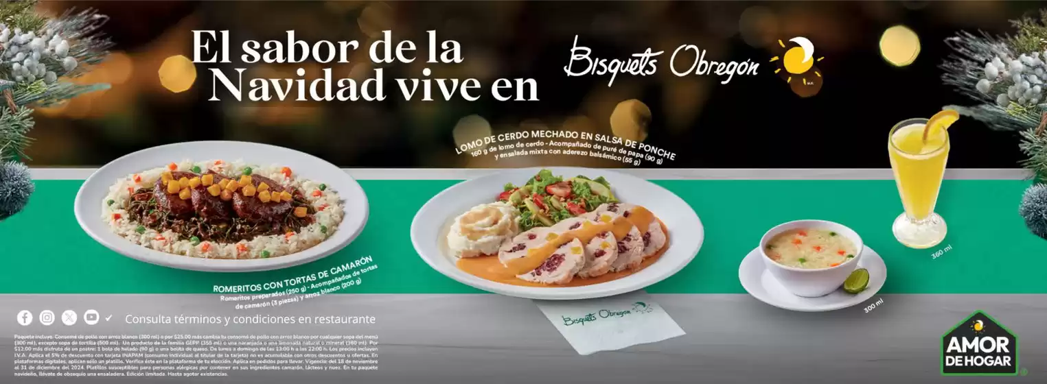 Catálogo Bisquets Obregón en Ciudad de México | El Sabor de la Navidad | 17/12/2024 - 7/1/2025