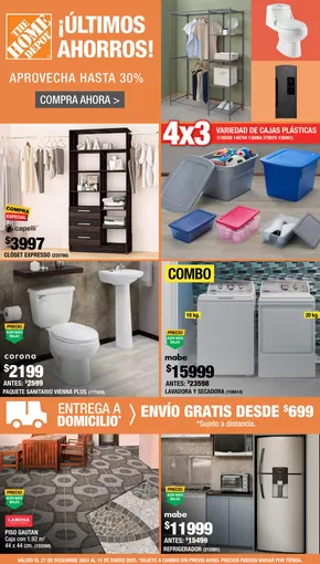 Catálogo The Home Depot en Tampico Alto | ¡Últimos ahorros! The Home Depot | 27/12/2024 - 15/1/2025