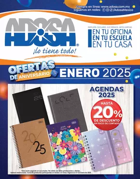 Ofertas de Librerías y Papelerías en San Nicolás de los Garza | Folleto Enero de Adosa | 8/1/2025 - 31/1/2025