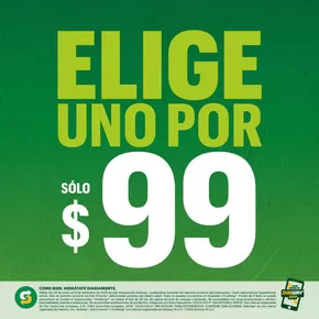 Ofertas de Restaurantes en Ciudad de México | Elige uno de Subway | 10/1/2025 - 31/12/2025