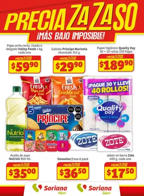 Ofertas de Supermercados en Culiacán Rosales | Preciazazaso de Soriana Híper | 15/1/2025 - 29/1/2025