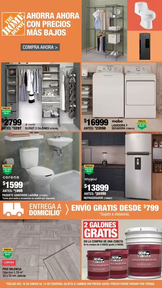 Catálogo The Home Depot en León | The Home Depot - Ahorra ahora con precios más bajos | 16/1/2025 - 14/2/2025