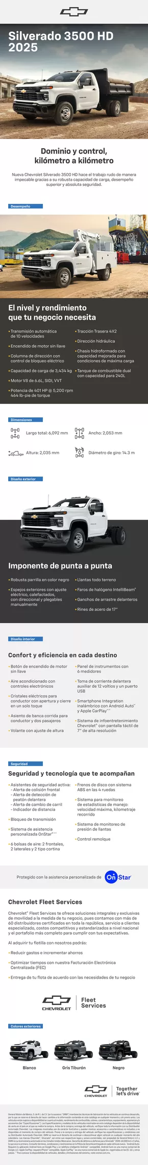 Catálogo Chevrolet | Catalogo - Silverado 3500 HD 2025 | 22/1/2025 - 31/12/2025