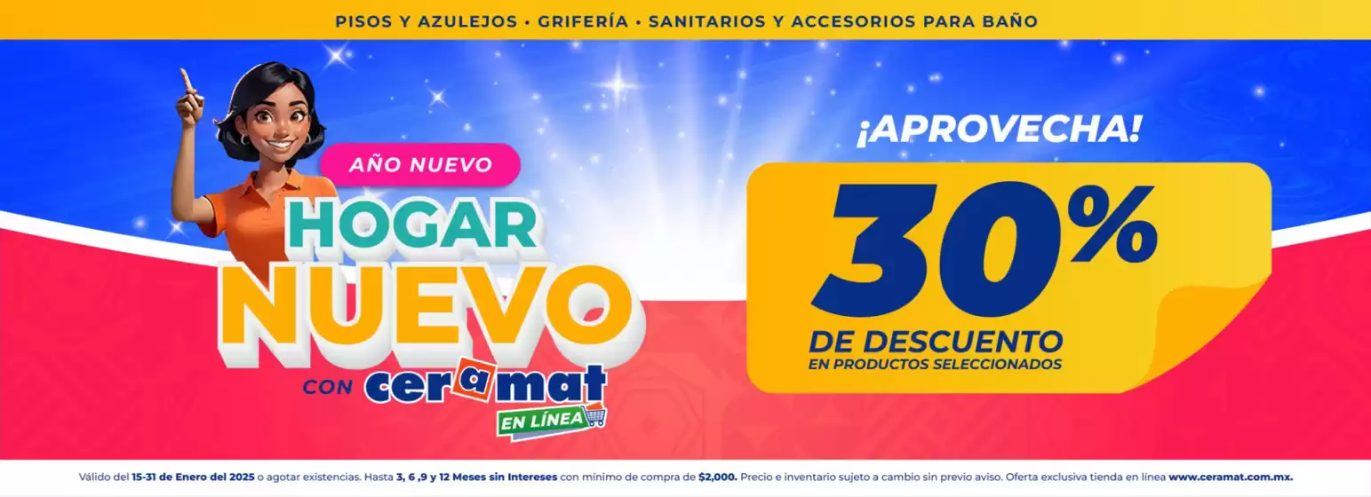 Catálogo Ceramat en Villahermosa | 30% de Descuento | 29/1/2025 - 31/1/2025