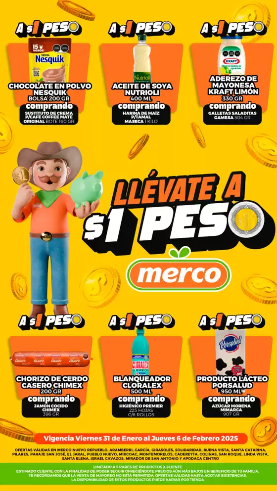 Catálogo Merco en Monterrey | Llévate a $1 peso | 31/1/2025 - 6/2/2025