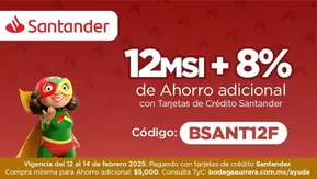 Ofertas de Supermercados en Monterrey | 12MSI + 8% de ahorro adicional de Bodega Aurrera | 12/2/2025 - 14/2/2025