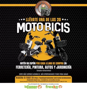 Ofertas de Supermercados en Monterrey | Llévate una de las 20 MOTOBICIS de Fresko | 7/3/2025 - 3/4/2025