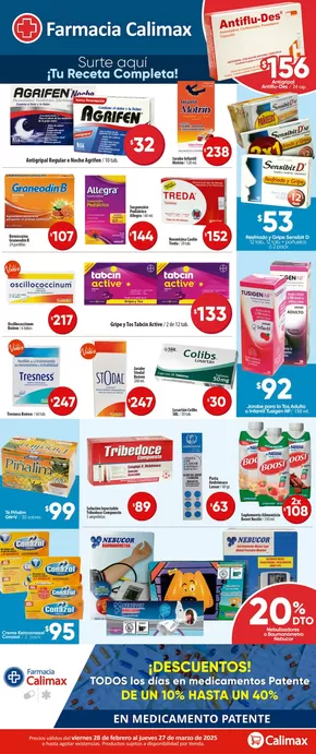 Ofertas de Supermercados en Tecate | Calimax Farmacia de Calimax | 28/2/2025 - 27/3/2025