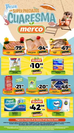 Ofertas de Supermercados en San Pedro Garza García | Pesca los Super Preciazos Cuaresma de Merco | 21/3/2025 - 27/3/2025