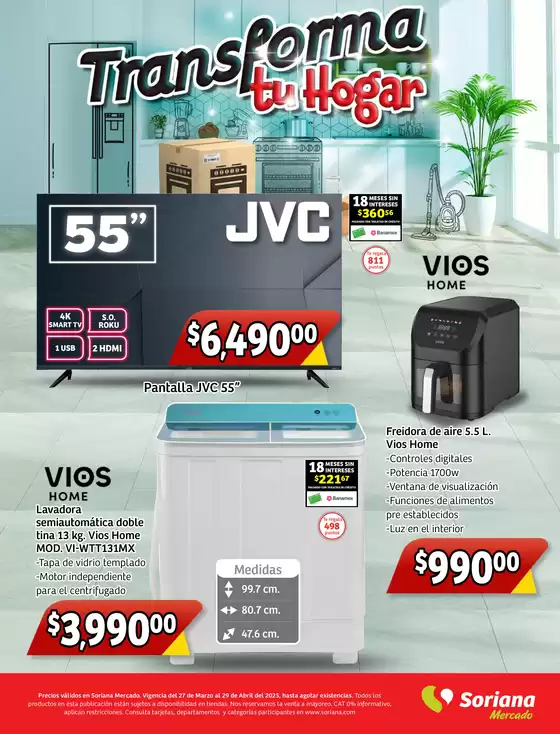 Catálogo Soriana Express en Benito Juárez (CDMX) | Transforma tu hogar Mercado Nacional | 27/3/2025 - 29/4/2025