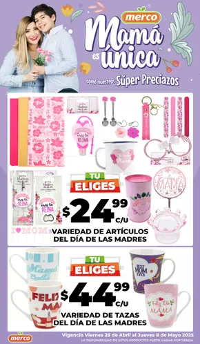 Ofertas de Supermercados en Prados de Santa Rosa | Mamá es única de Merco | 25/4/2025 - 8/5/2025