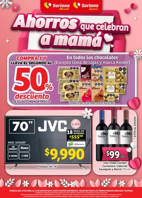 Catálogo Soriana Express en La Presa | Ahorros que celebran a mamá Mercado Nacional | 30/4/2025 - 12/5/2025