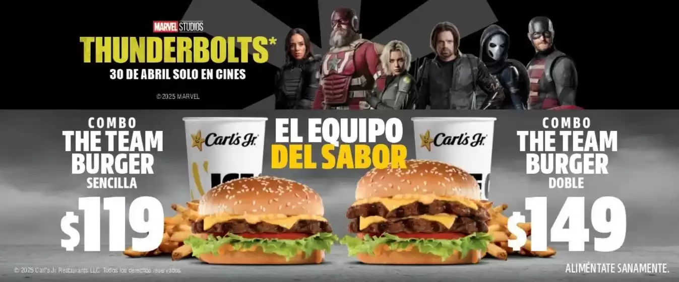 Catálogo Carl's Jr en Tlalpan (CDMX) | Promo | 2/5/2025 - 31/5/2025