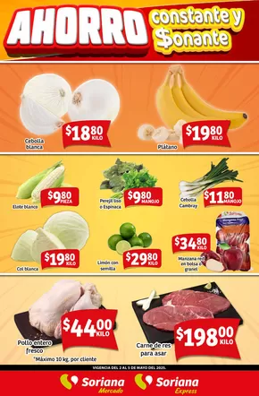 Ofertas de Supermercados en Tinum | Fin de Semana Mercado Golfo de Soriana Express | 2/5/2025 - 5/5/2025