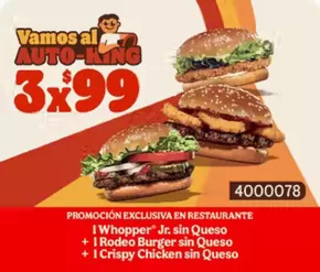 Ofertas de Restaurantes en Pesquería (Nuevo León) | Combos  de Burger King | 4/5/2025 - 31/7/2025