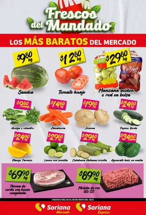 Catálogo Soriana Mercado en Jiquilpan de Juárez | Martes y Miércoles del Campo Mercado Saltillo | 6/5/2025 - 8/5/2025