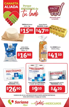 Ofertas de Supermercados en San Juan del Río (Querétaro) | Canasta Aliada Híper Nacional de Soriana Híper | 6/5/2025 - 11/5/2025